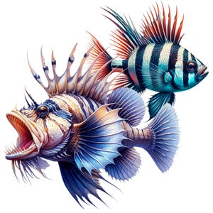 Exotic Fish Illustration: Creative PNG Clipart (Digital Download) image 8