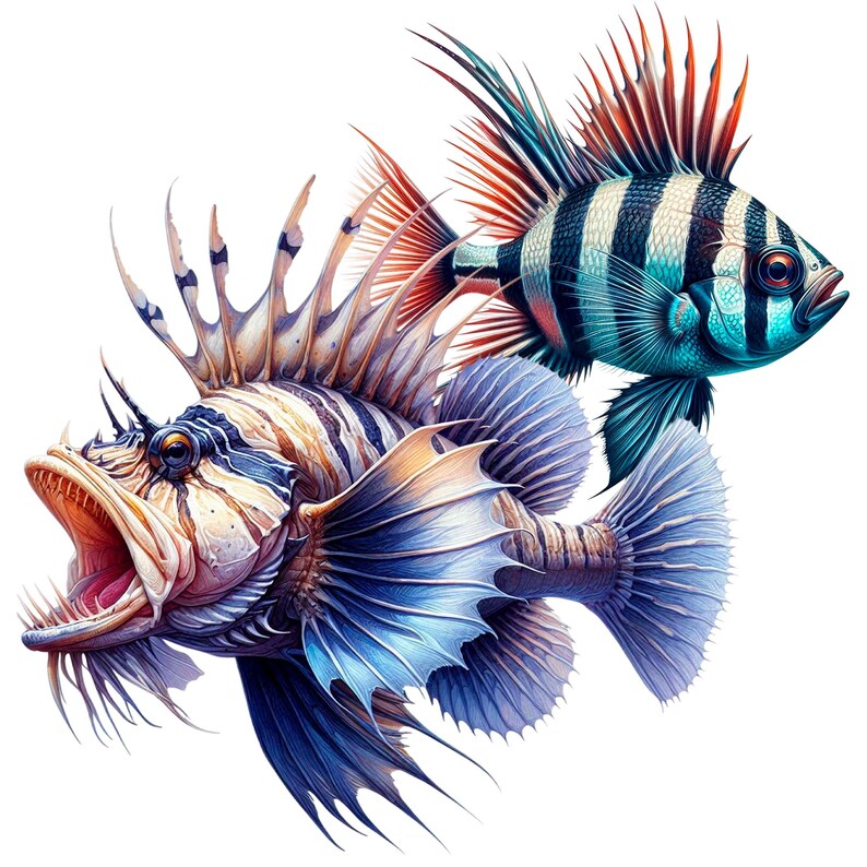 Exotic Fish Illustration: Creative PNG Clipart (Digital Download) image 8