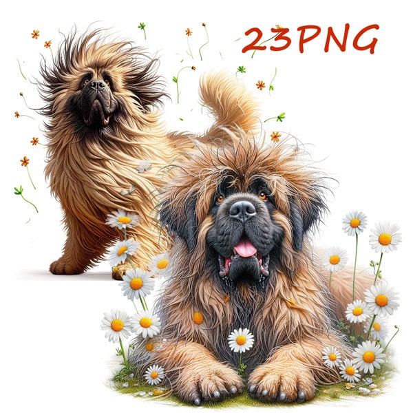 Images of funny mastiffs, unusual charms for your creative activities, for printing on any surface, 23 PNG with transparent background