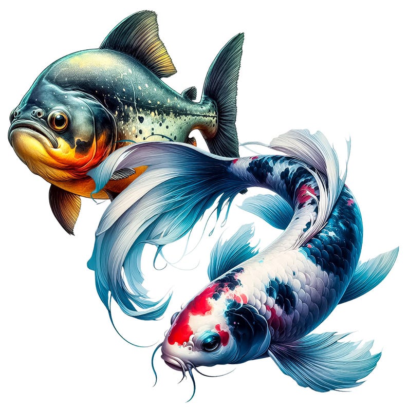 Exotic Fish Illustration: Creative PNG Clipart (Digital Download) image 3