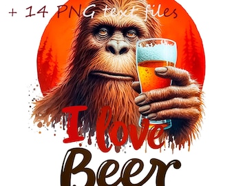 Sasquatch PNG Clipart: Bigfüße Bild für kommerzielle Nutzung (Digitaler Download)