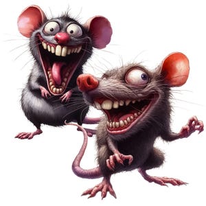 Funny Rat Clipart: Unique PNG Images for Crafts (digital Download) - Etsy