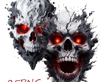 Fire Skull PNG Clipart: Dark Force Images (25 PNG)