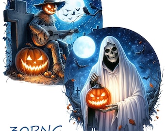Halloween Clipart: Spooky PNG Images (30 PNG)
