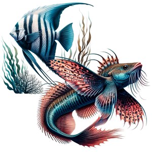 Exotic Fish Illustration: Creative PNG Clipart (Digital Download) image 5