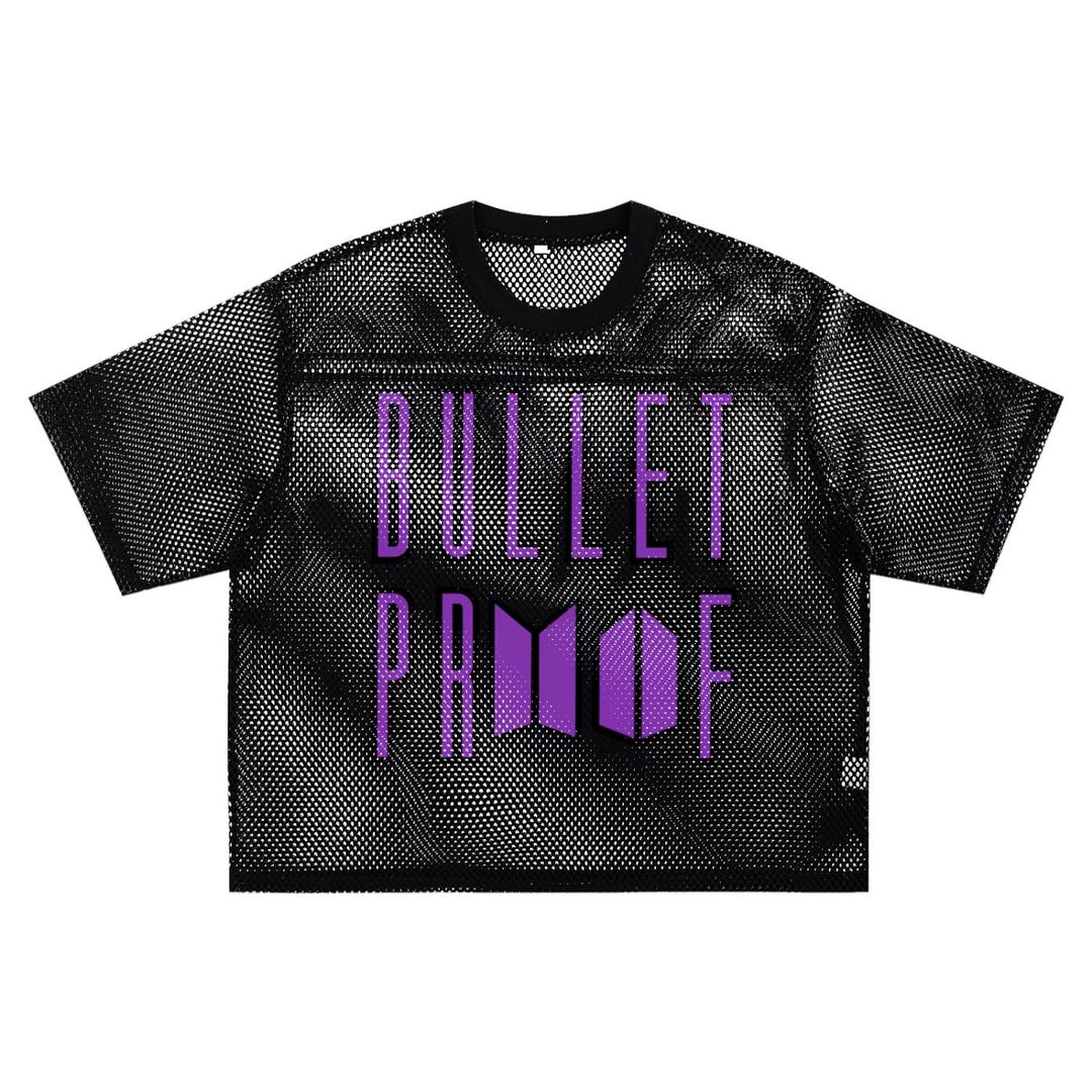 BTS Bulletproof 7 See-through Boxy Net T-shirt - Etsy