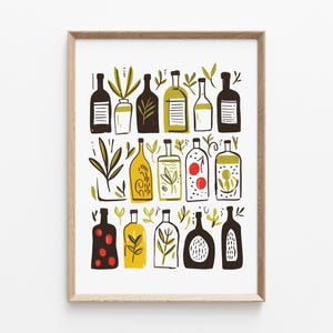 Print olijfoliefles: afdrukbare muurkunst keuken (digitale download) afbeelding 6