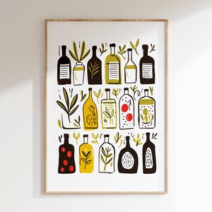 Print olijfoliefles: afdrukbare muurkunst keuken (digitale download) afbeelding 10