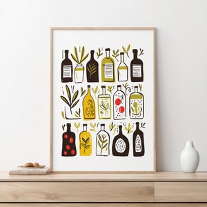 Print olijfoliefles: afdrukbare muurkunst keuken (digitale download) afbeelding 7