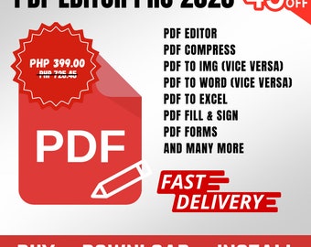 PDF Editor Pro 2023 Windows 10/11 Application | Best PDF Editor | All-in-One Editor | Lifetime Access | with Video Installation