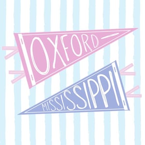 Oxford, MS Digital Dorm Print Ole Miss