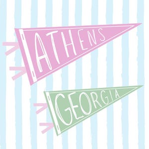 Athens, GA UGA Dorm Print Digital File