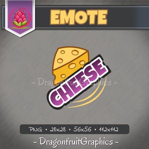 Cheese Twitch Text Emote | Cute Emote for your Chat | Streaming and Gaming