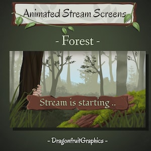 Forest - Animated Stream Screens | Nature inspired Twitch Overlay, Intermission Screens, Stream is Starting, Be right back, Stream ending
