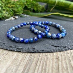Authentic Lapis Lazuli Stone Bracelet Elastic - Focus - 100% of profit goes to wildlife conservation