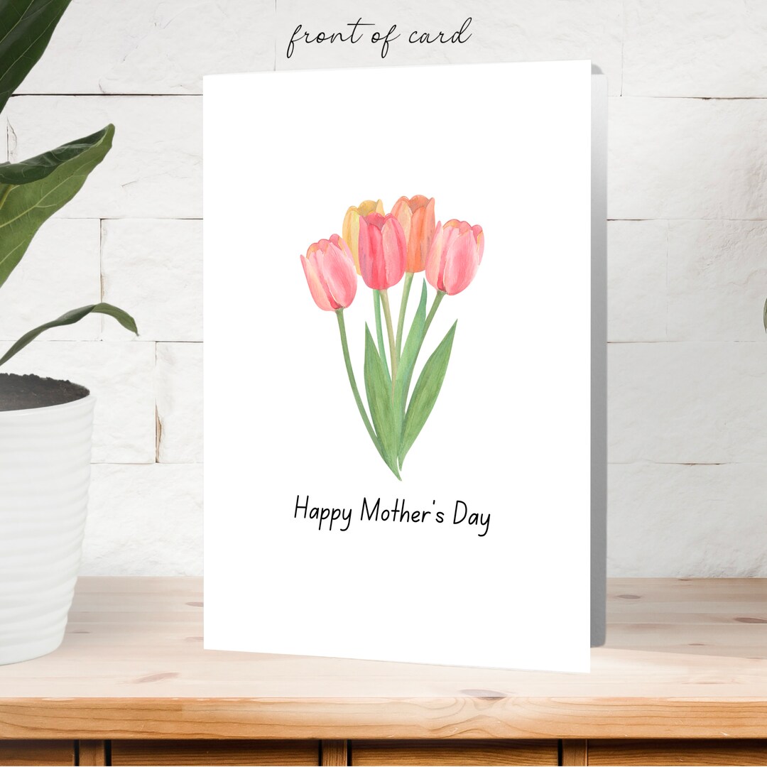 Mothers Day Card From Daughter, Son, Not With Mom Mother's Day Card ...