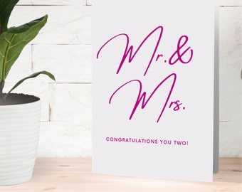 Wedding Card, You Finally Did It, Wedding Day Card, Card for Wedding, Berry Wedding Card, Wedding Congratulations, Mr. and Mrs. Wedding Card