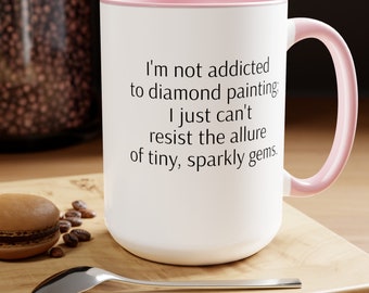 Diamant Malerei Addict Becher, funkelnde Edelsteine, 15 Unzen Keramik