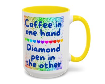 Diamant Malerei Kaffeebecher | Für alle, die gleichzeitig kleben, bohren und schlürfen | 15 Unzen freches Geschenk