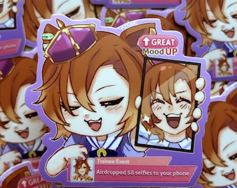 FUNNY CUTE Umamusume Pretty Derby TM Opera O Sticker Chibi Vinyl Sticker for Anime Fans