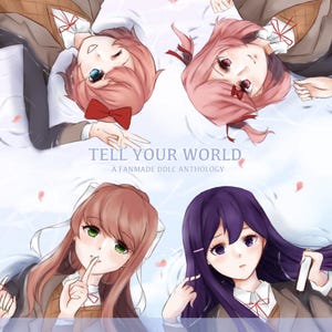 Read Description!! Doki Doki Literature Club Anime Natsuki Yuri Sayori Monika Artbook Zine Just Monika