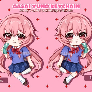 Gasai Yuno Futuro Diário Mirai Nikki Chaveiro Bonito Kawaii Anime Presente para fãs