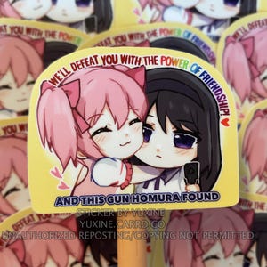 Cute Funny Kawaii Puella Magi Madoka Magica Kaname Madoka Akemi Homura Vinyl Sticker for Anime Fans