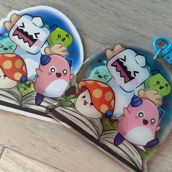 Maplestory Monsters (Sticker AND/OR Keychain) Cute Anime Keychain