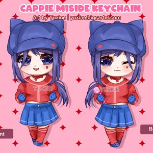 Miside Cappie yandere Keychain Cute Kawaii Anime Gift for fans