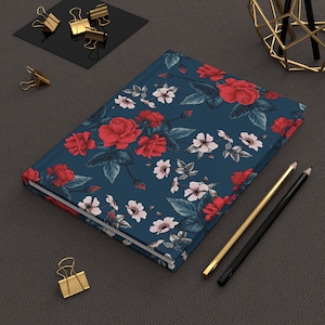 Elegant Hardcover Journal Matte Finish, Popular Notebook With Quality Floral Design, Best Gift For Her, Personal Diary