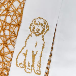 Golden doodle wreath sash