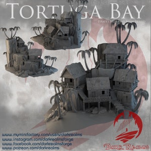Main Island - Pirates Hideaway Tortuga Bay  - Terrain For Tabletop RPGS, D&D and Pathfinder | Dark Realms Forge | 15mm, 28mm, 32mm