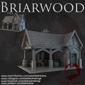 Tabletop Battle Scenery 15mm, 28mm, 32mm - Intricate Fantasy Terrain, Perfect for D&D, RPG Lover&#39;s Gift Idea - Briarwood Forge
