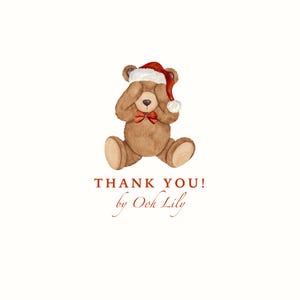 Christmas Teddy Bear Seamless Pattern: Watercolor Nursery Fabric Print (PNG Digital Download)