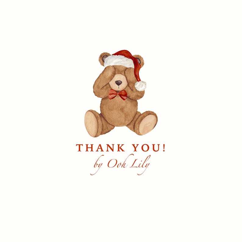 Christmas Teddy Bear Seamless Pattern: Watercolor Nursery Fabric Print (PNG Digital Download)