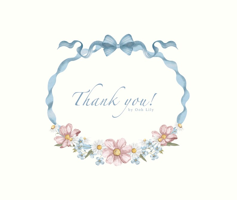 Watercolor Coquette Pattern, Summer Seamless Pattern, Vintage Bow and Floral, Blue Pink Tinny, Nursery Digital Print, Textile Commercial Use