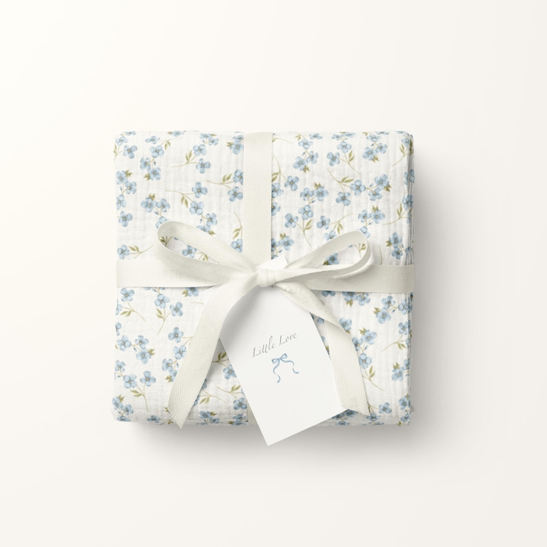 Watercolor Coquette Pattern, Summer Seamless Pattern, Vintage Bow and Floral, Blue Pink Tinny, Nursery Digital Print, Textile Commercial Use