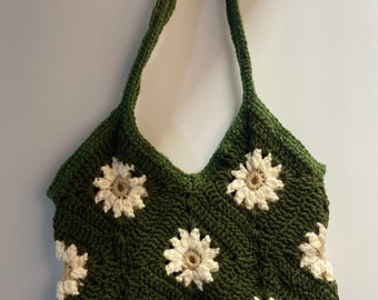 Crochet Daisy Flower Bag