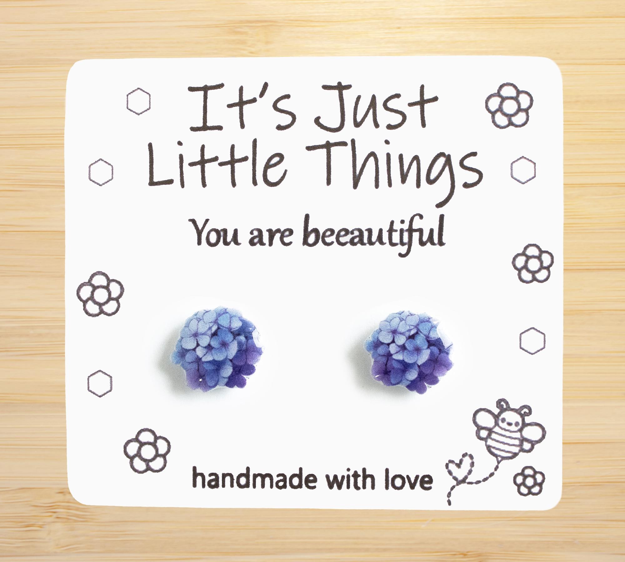Purple-blue Hydrangea Earrings, Blue Hydrangea, Hydrangea, Hydrangea Jewelry, Hydrangea Gift, Hydrangea Earrings, Hydrangea, Flower Earrings
