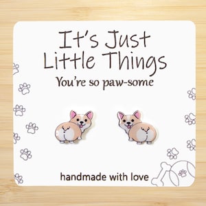 Corgi Butt Earrings, Hypoallergenic, Dog Earrings, Corgi Earrings, Dog Mom, Animal Earrings, Corgi Mom, Funny Earrings, Cute Corgi, Cute Dog