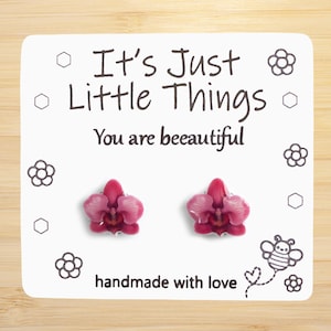 Pink Orchid Earrings, Orchid Jewelry, Orchid Earrings, Orchid, Flower Earrings, Floral Earrings, Flower Jewelry, Flowers, Handmade Earrings.