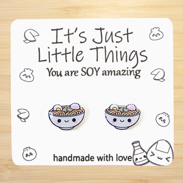 Ramen Noodle Earrings, Ramen, Food Earrings, Kawaii Earrings, Gift for Her, Birthday Gift, Funny Earrings, Cute Earrings, Kawaii Jewelry.