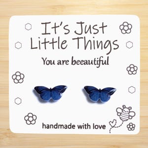 Cute Blue Butterfly Earrings, Nature Earrings, Cute Earrings, Butterfly Earrings, Summer Earrings, Insect Earrings, Butterfly, Gift for Her.