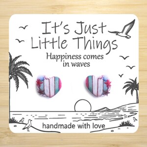 Cute Beach Heart Earrings, Seashells, Beach Earrings, Cute Earrings, Summer Earrings, Stud Earrings, Handmade Earrings, Boho Earrings.