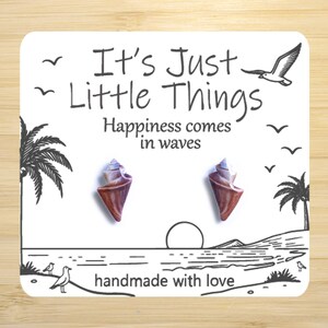 Cute Seashell Earrings, Seashells, Beach Earrings, Cute Earrings, Summer Earrings, Stud Earrings, Handmade Earrings, Boho Earrings.