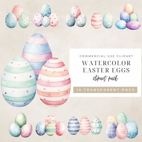 Watercolor Easter Eggs, Boho Easter Eggs, Easter Egg Clipart, Easter Clipart, Easter png, Easter Graphics, Easter Eggs png, Commercial Use