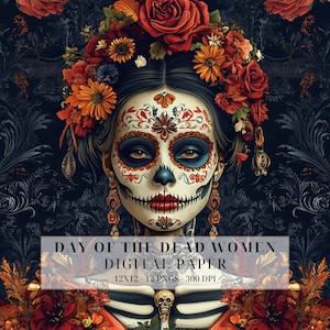 Digitale papierbundel Day of the Dead: suikerschedel en dia de los muertos, png PNGEgg