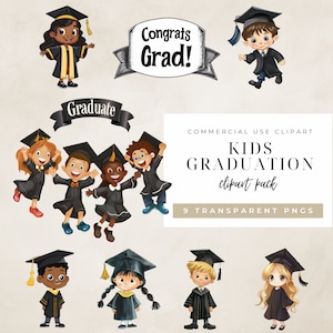 Clipart de graduación de niños, lindos niños graduados png, niños graduados en edad preescolar, graduados en edad preescolar, graduados de jardín de infantes, uso comercial