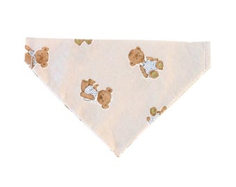 Teddy Bear Dog Bandana, Over The Collar Dog Bandana, Dog Bandana, Bandana For Dogs, Dog Neckwear