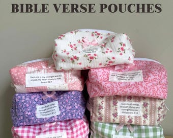 Bible Verse Makeup Bag | Bible Verse Pouch | Bible Study Bag | Pencil Case | Pouch | Makeup Pouch | Travel Pouch | Makeup Bag | Pencil Case